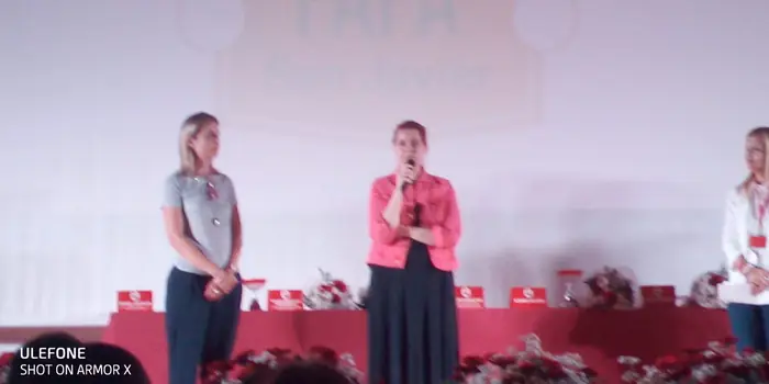 Reconocimiento a AMURCAE en el escenario de la jornada de la FAPA de San Javier
